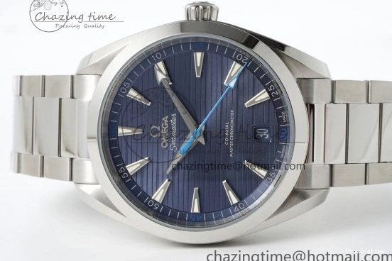 0314 FreshLook Aqua Terra 150M SS JQK 1:1 Best Edition Blue Dial Blue Hand on SS Bracelet A 7831